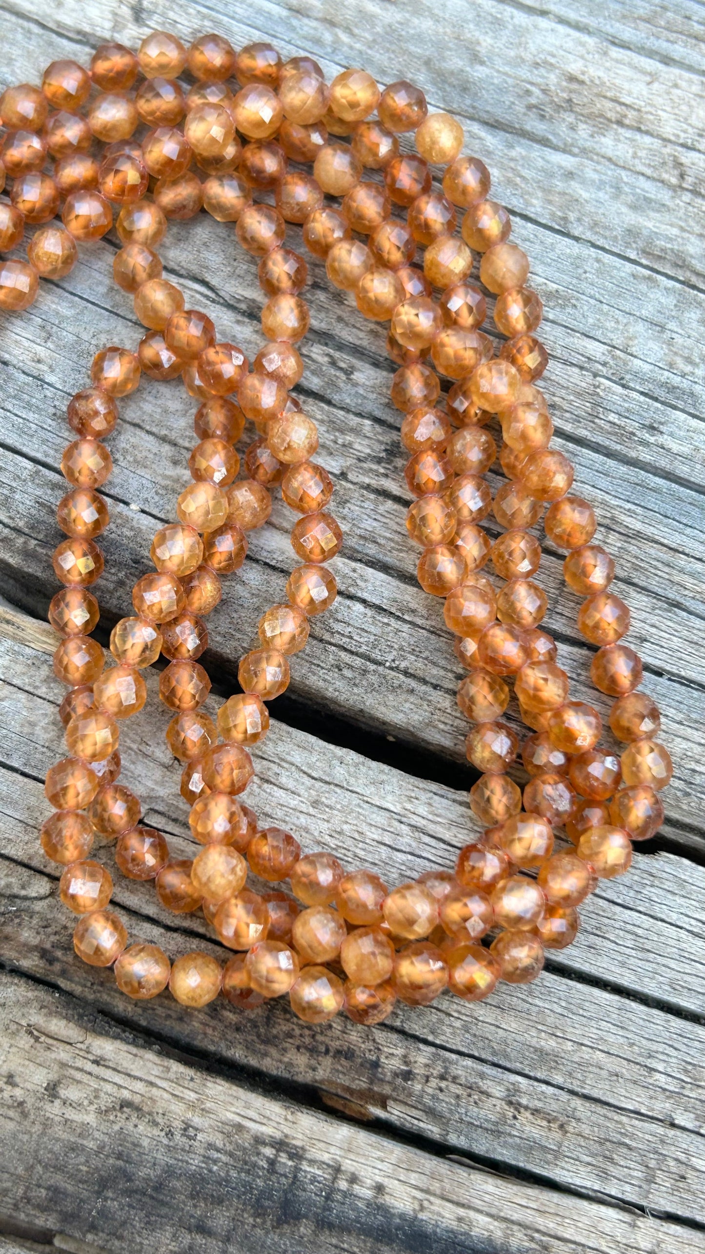 10 perles Grenat de Spessatine miel naturel facettes 4mm, pierre naturelle 4 mm, 10 perles de grenat orange facettées gemme naturelle 4mm