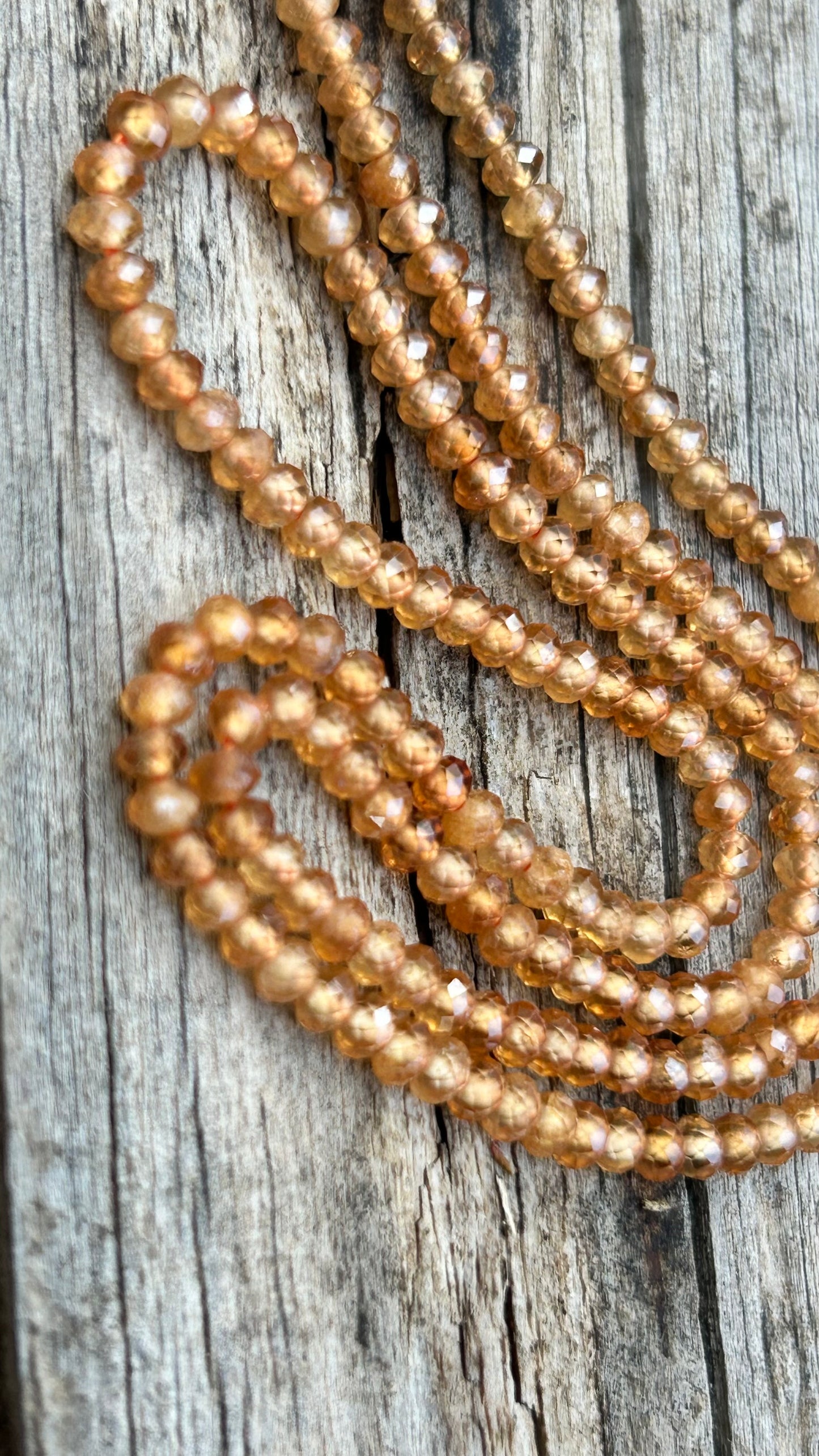 Grenat de Spessatine miel naturel rondelles facettes 2x3mm, pierre naturelle, 10 perles de grenat miel facettées gemme naturelle 2 x 3mm