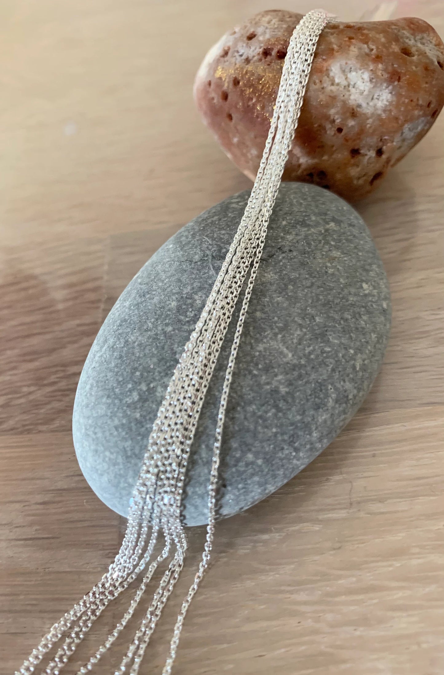 Chaîne forçat facettée argent véritable 0,95mm, Morceau de 50 cm chaîne en argent pur 925/1000