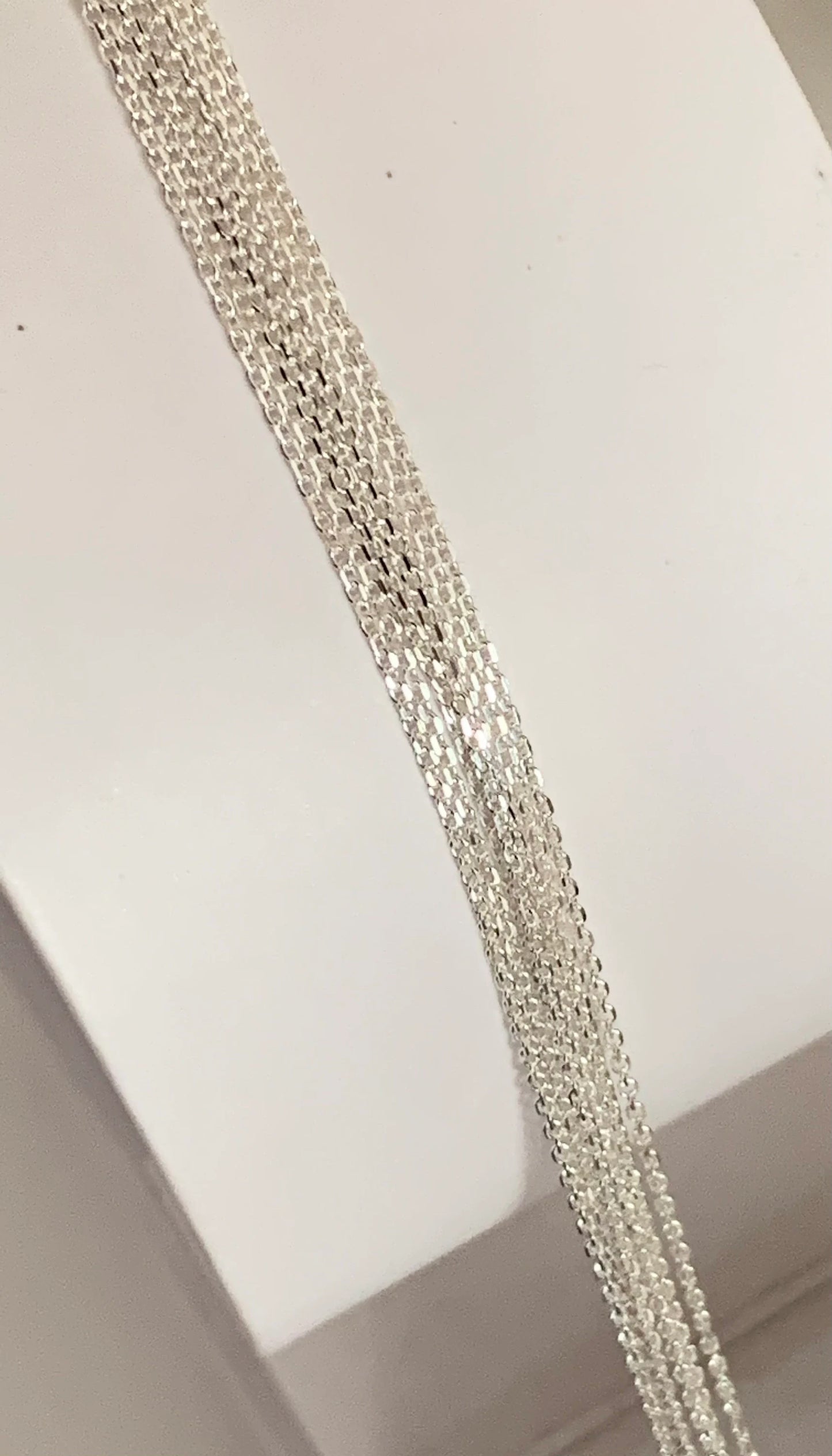 Chaîne forçat facettée argent véritable 0,95mm, Morceau de 50 cm chaîne en argent pur 925/1000