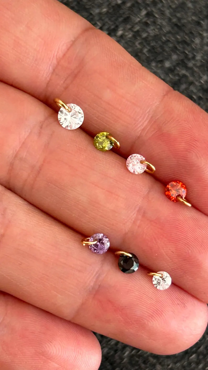 Zirconium sur anneau plaqué or 24 carats 3 microns, Diamant strass zircon 3,5/4/5mm plaqué or zirconium 5 A, 4mm, 5mm, 3.5mm