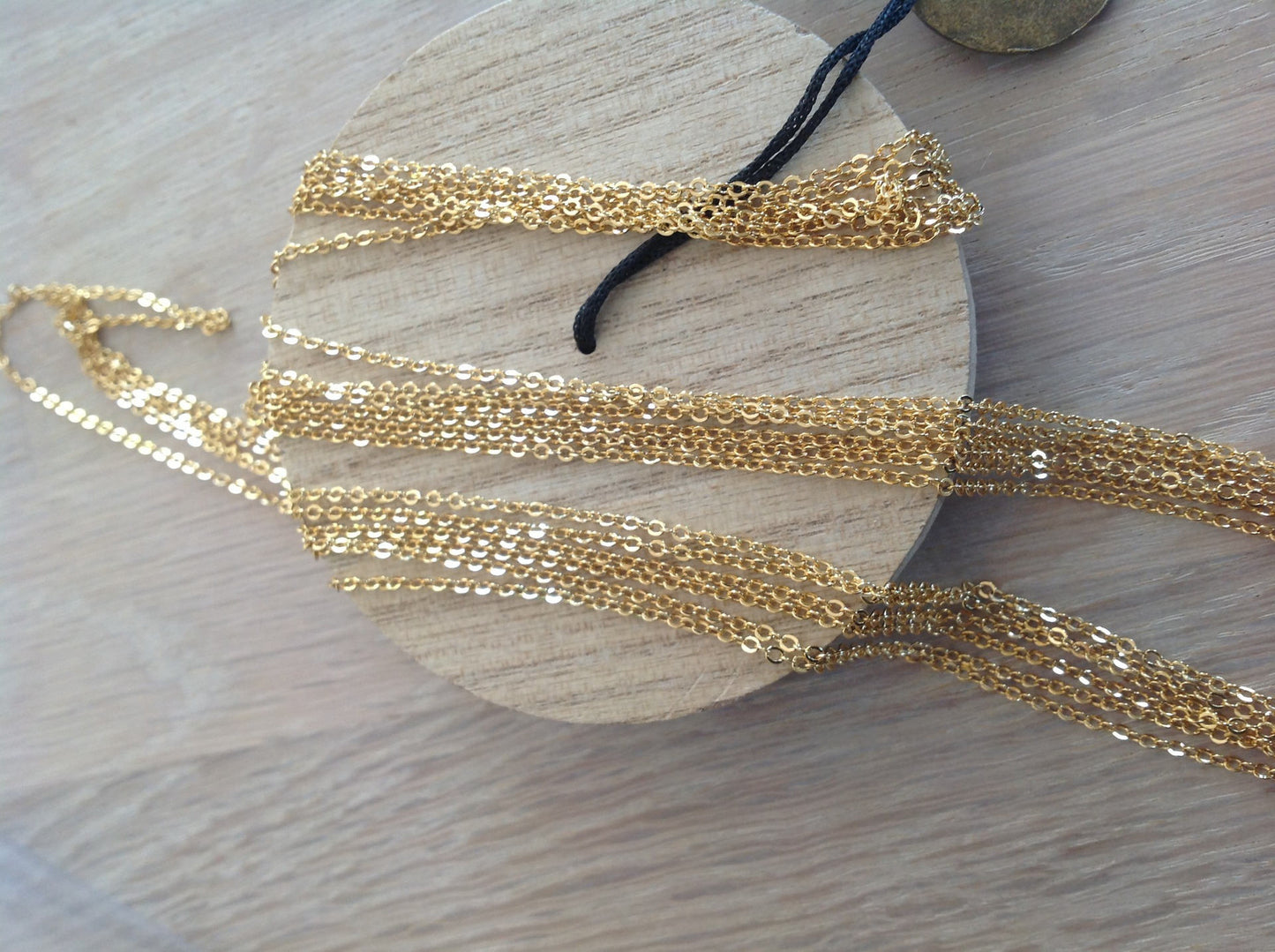 22K Chaîne maille forçat 2mm ultra brillante plaqué or 22 K Haute Qualité