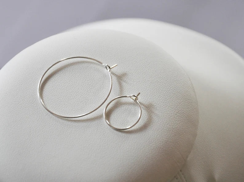 CRÉOLES 15 mm 20 mm ou 25 mm en argent 925, anneaux, bo, cercles