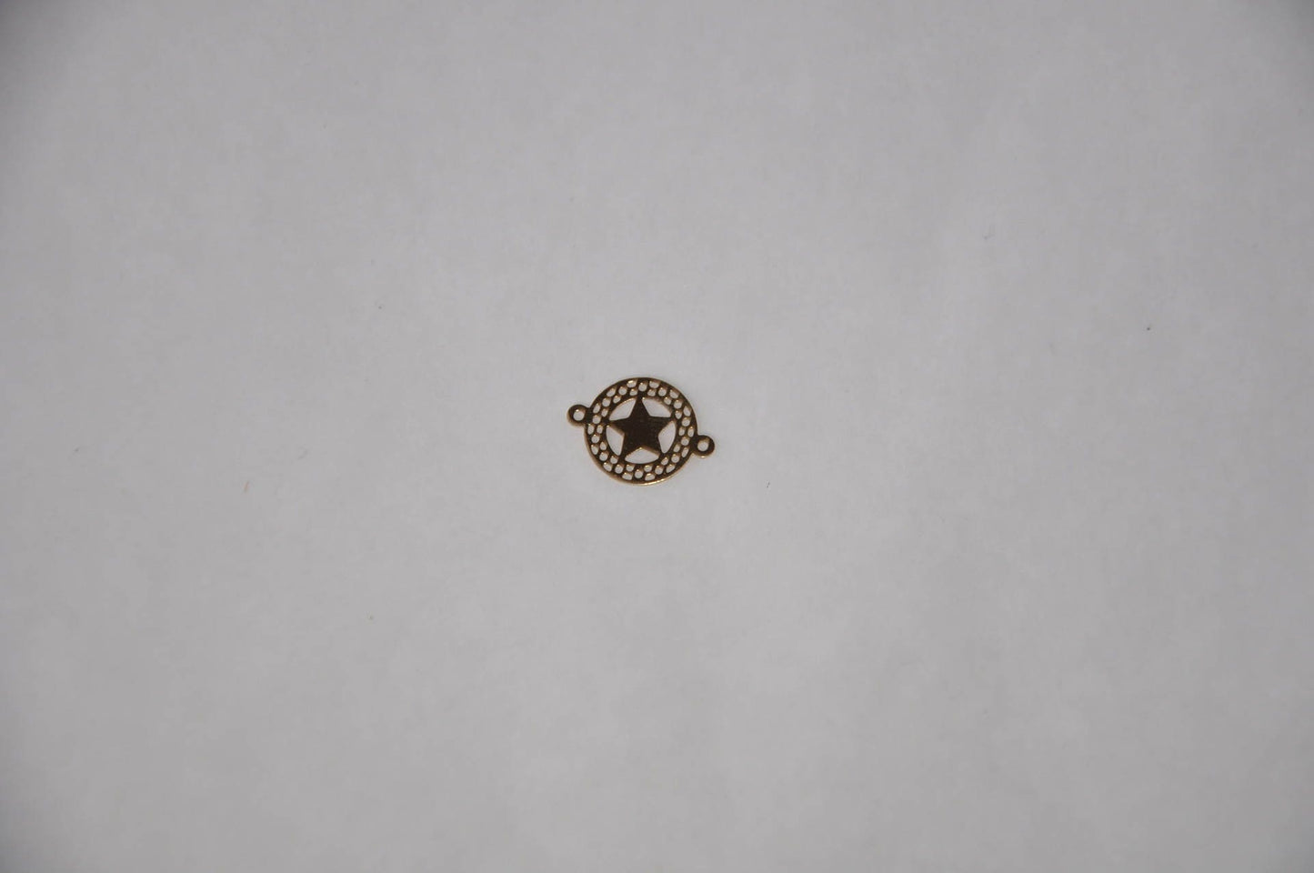 Connecteur cercle étoile PLAQUE OR 10 mm