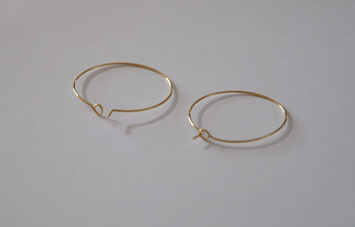 1 PAIRE CRÉOLES 40mm PLAQUé Or 0,5 microns, boucles d'oreilles fil doré, cercle bo,