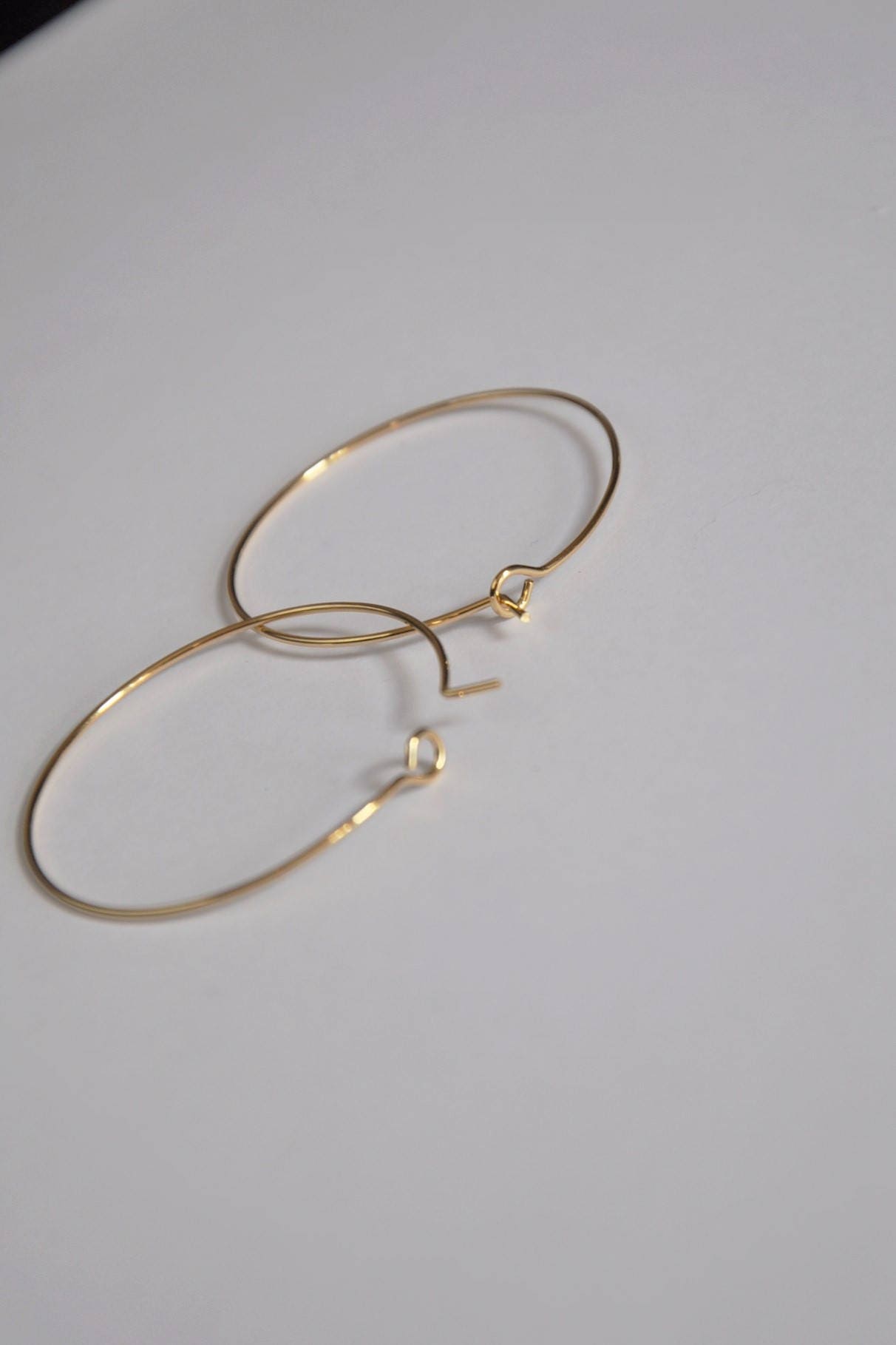 1 PAIRE BO CRÉOLES 20 mm Plaqué Or 1 micron, créole dorées fourniture bijoux