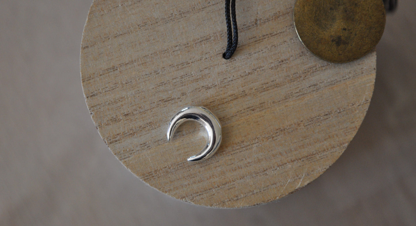Corne pendentif Plaqué Argent 925 de très belle qualité