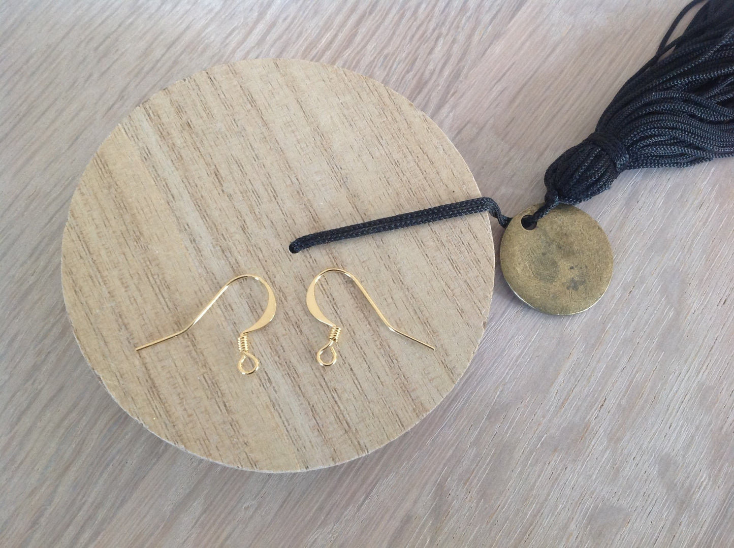 1 Paire de boucle d'oreilles Crochet Plaqué Or 18k 18x10mm