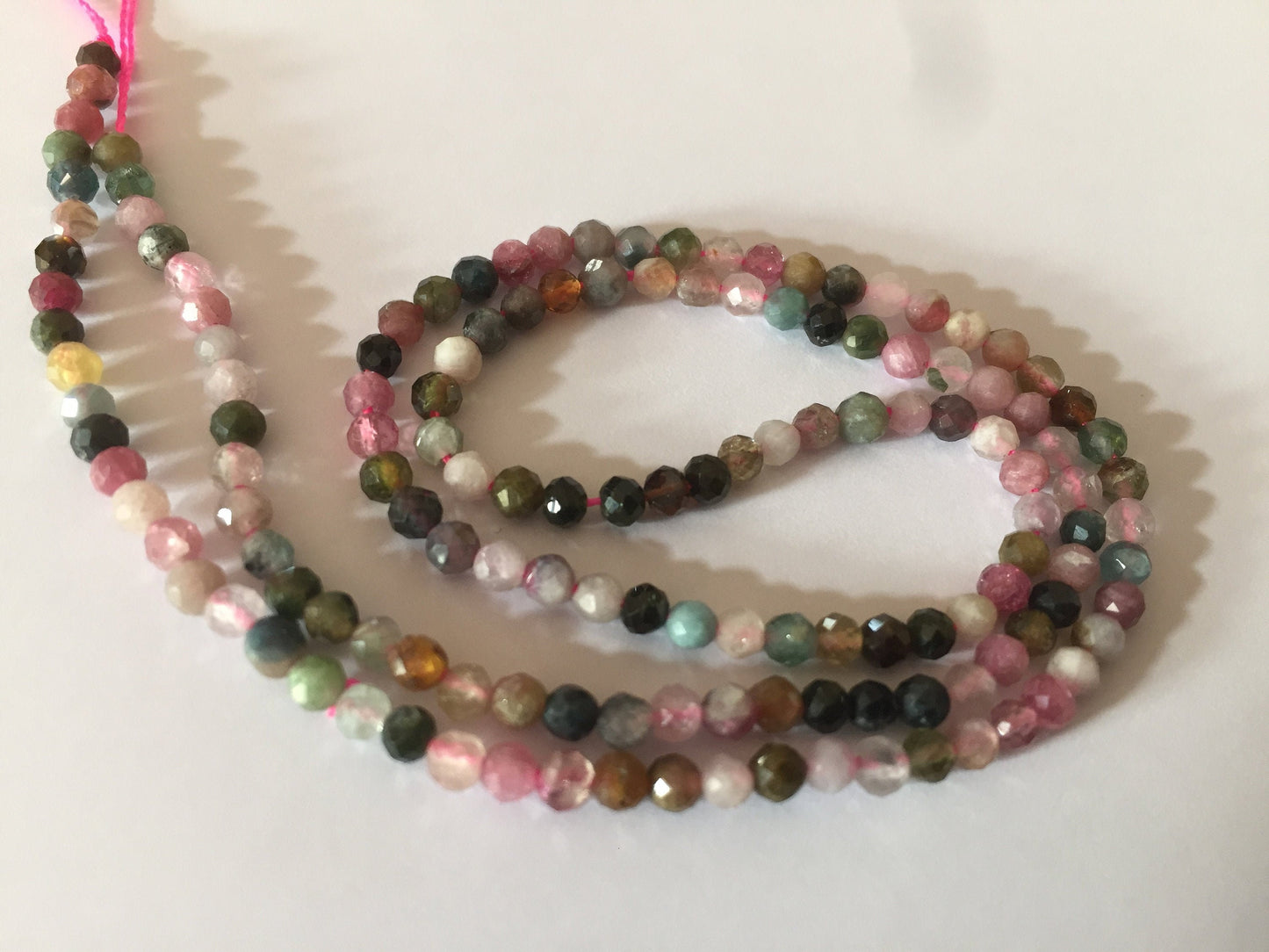 Tourmaline facettée naturelle 3/3,2 mm, 10 perles Tourmaline facette, gemme véritable
