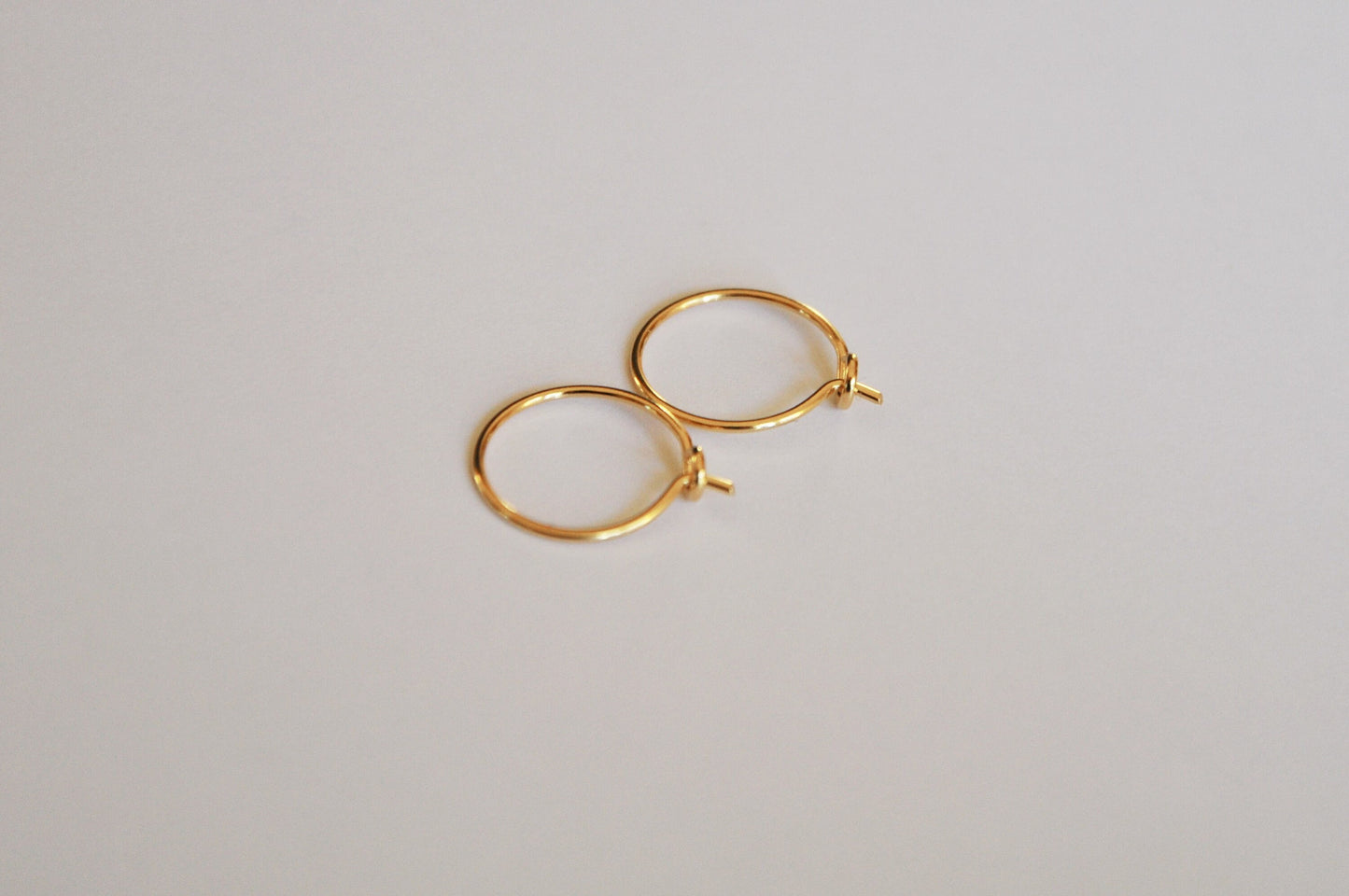 CRÉOLES PLAQUE OR 12 mm 1 micron, anneaux dorés, paire boucles d’oreilles or