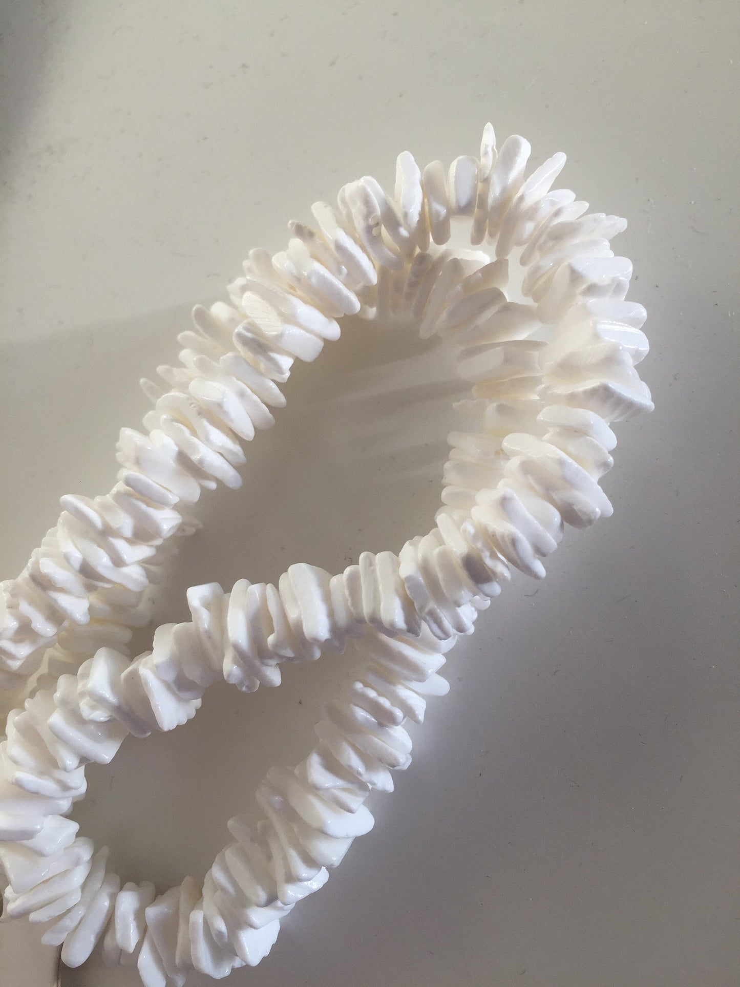 50 Rondelles Coquillages du Pacifique white 1-2 x 8mm - morceaux coquillages naturels