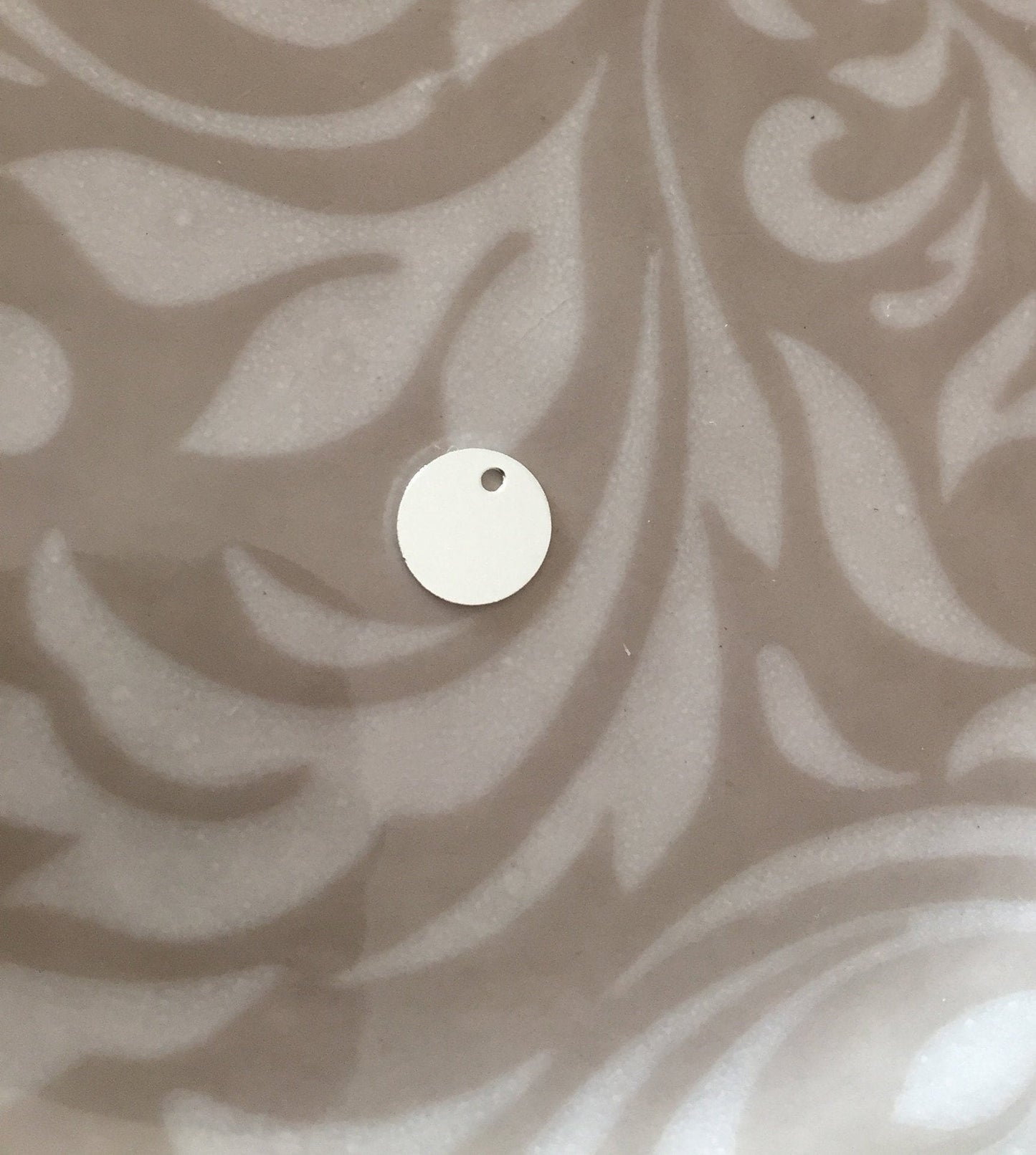 Médaille, cercle, disque, pastille 8 ou 10 mm 1 trou plaqué argent 925 10 microns