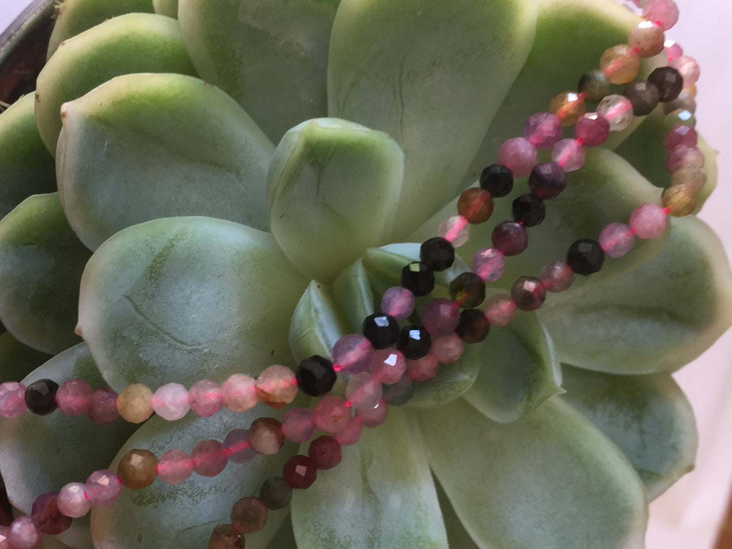 10 Perles Tourmaline 3mm naturelle facettes