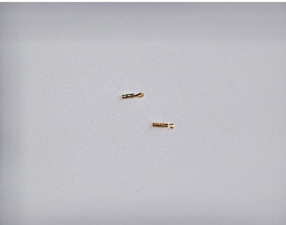 Lot de 2 Embouts de chaîne très fine - MIYUKI, Trou 0,5 mm plaqué or