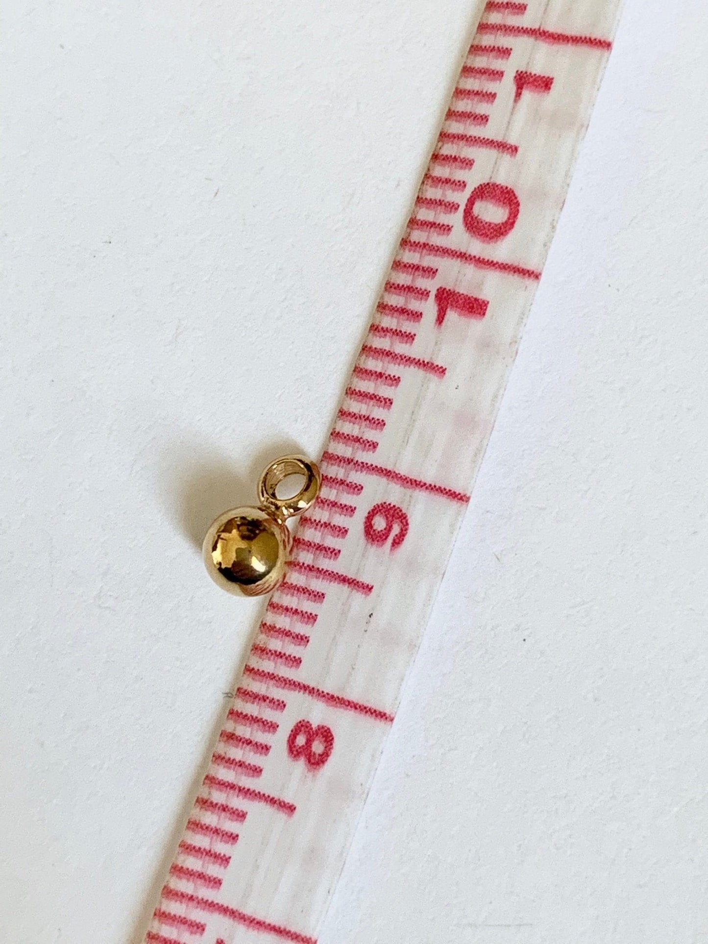 Boule avec anneau 3mm / 4mm plaqué or, perle anneau 3x5mm dorée, pampille boule diamètre 3 ou 4 mm