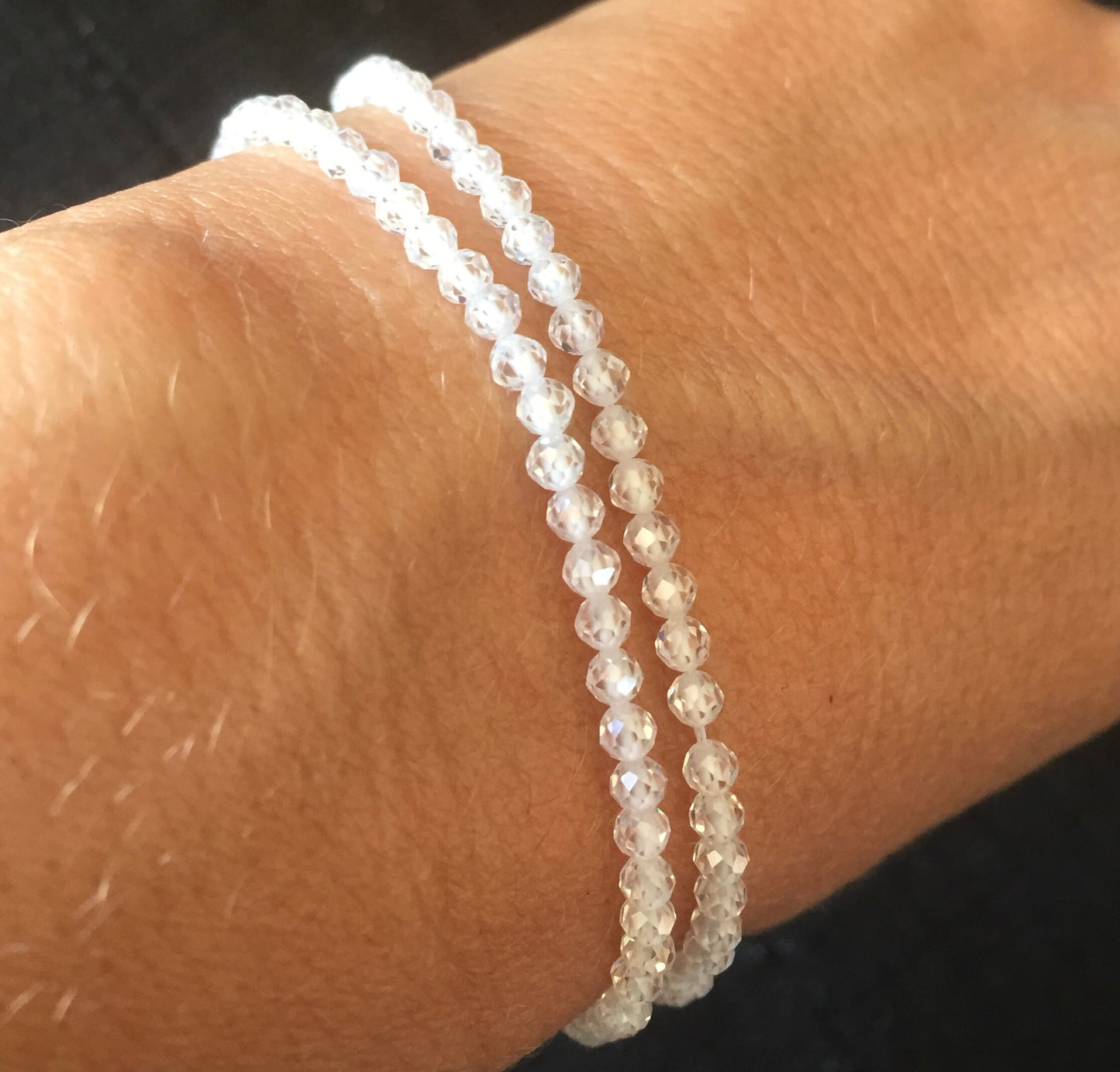 20 perles 2 mm Zircon facettée, 20 perles facettes Zircon ultra brillant gemme naturelle 2 mm transparent, pierre naturelle