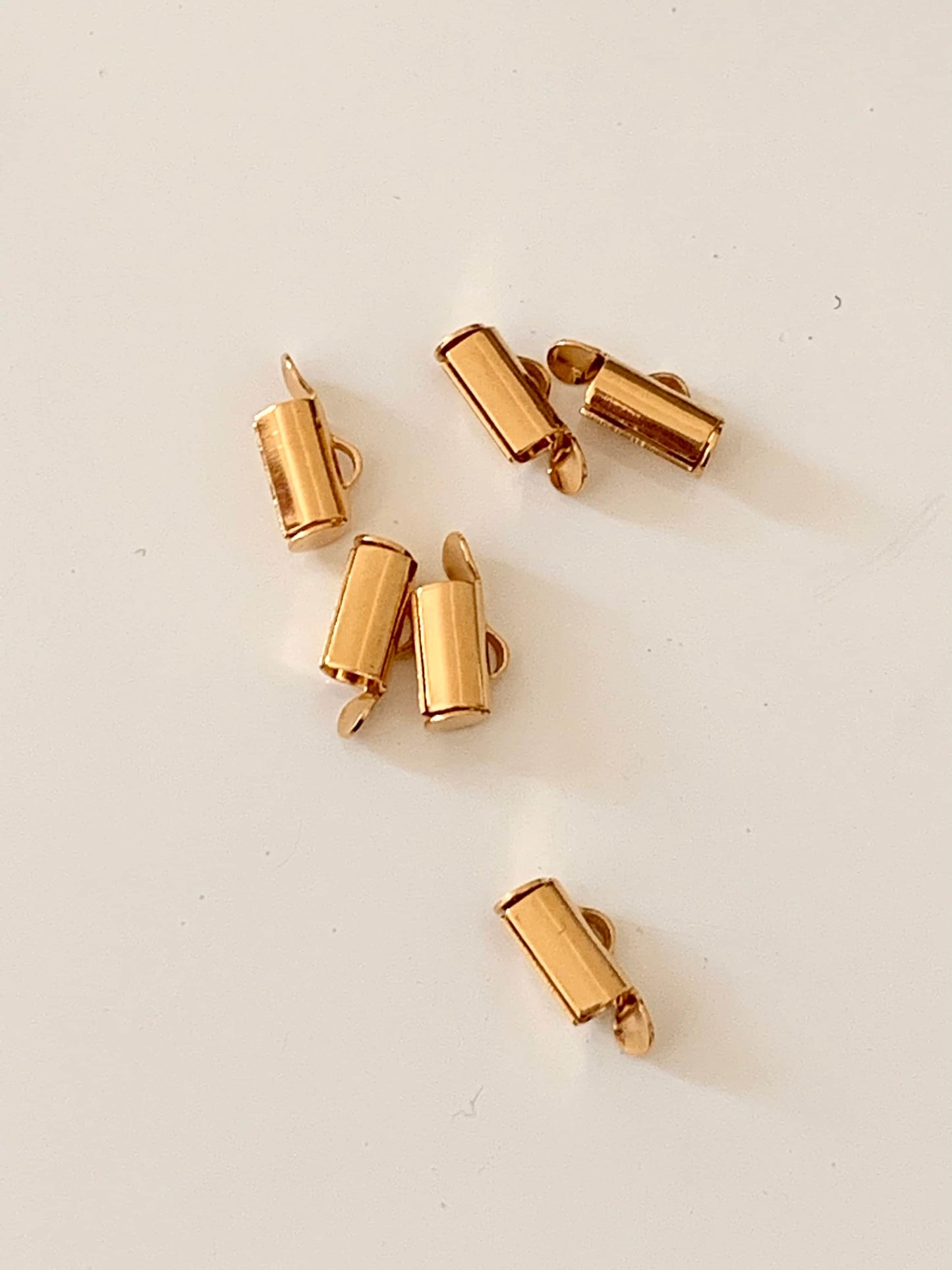 Embout fente 4 x 9 mm/ 4 x 13mm plaqué or bracelets tissé perles rocaille, miyuki, Tila