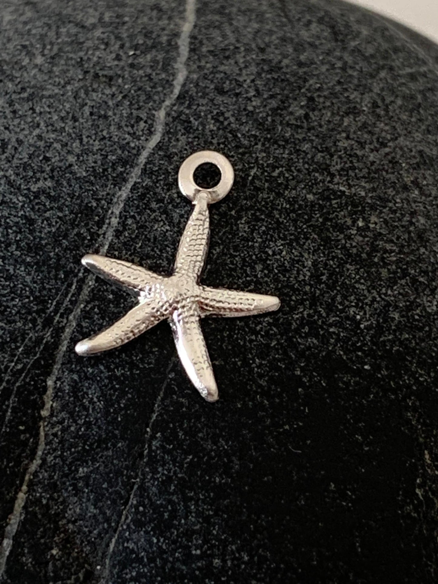 Étoile de mer 11mm plaqué argent 10 microns, étoile mer plaqué argent