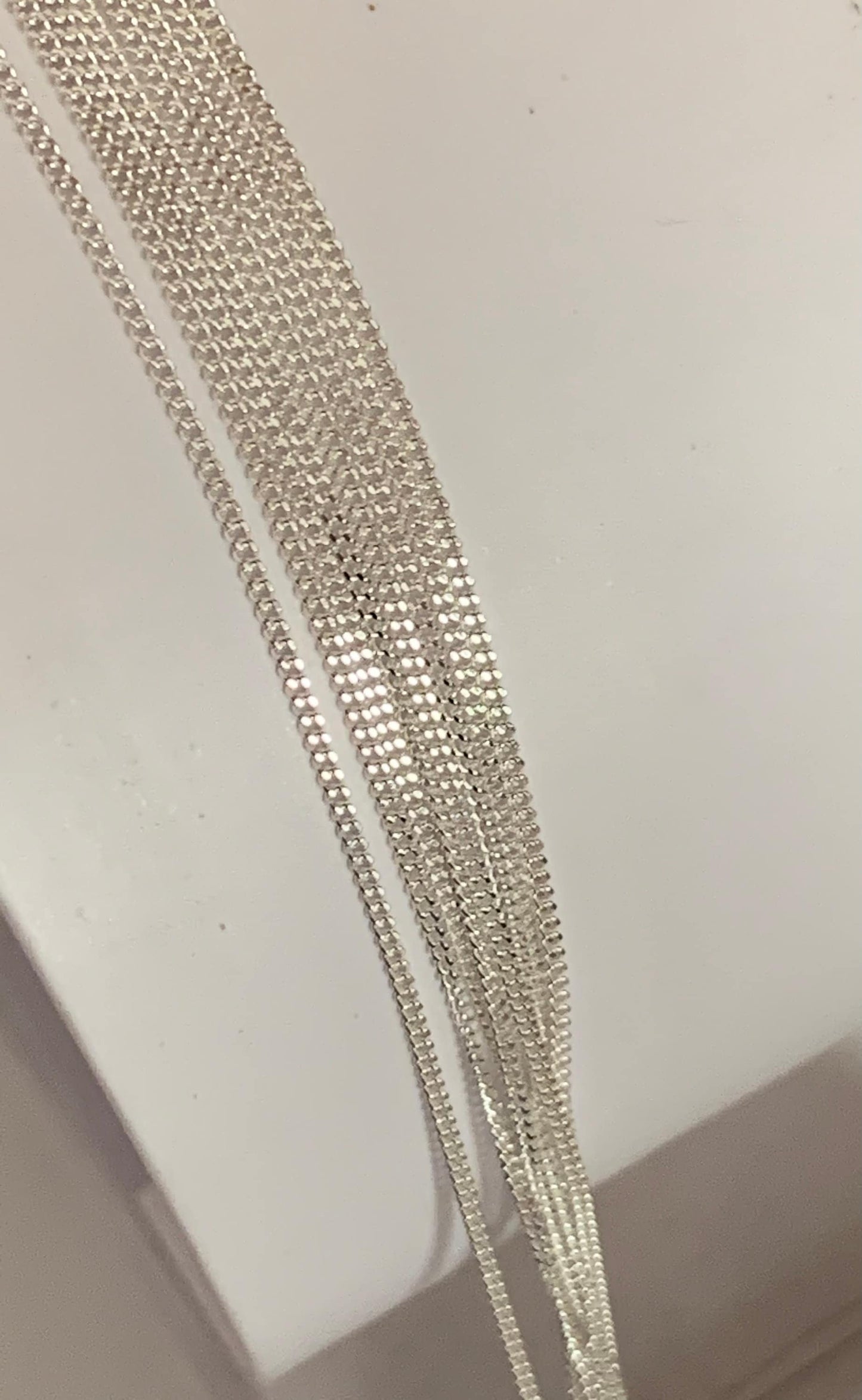 Chaîne gourmette argent 925 véritable 1mm, 50cm Morceau de chaîne en argent pur 925/1000