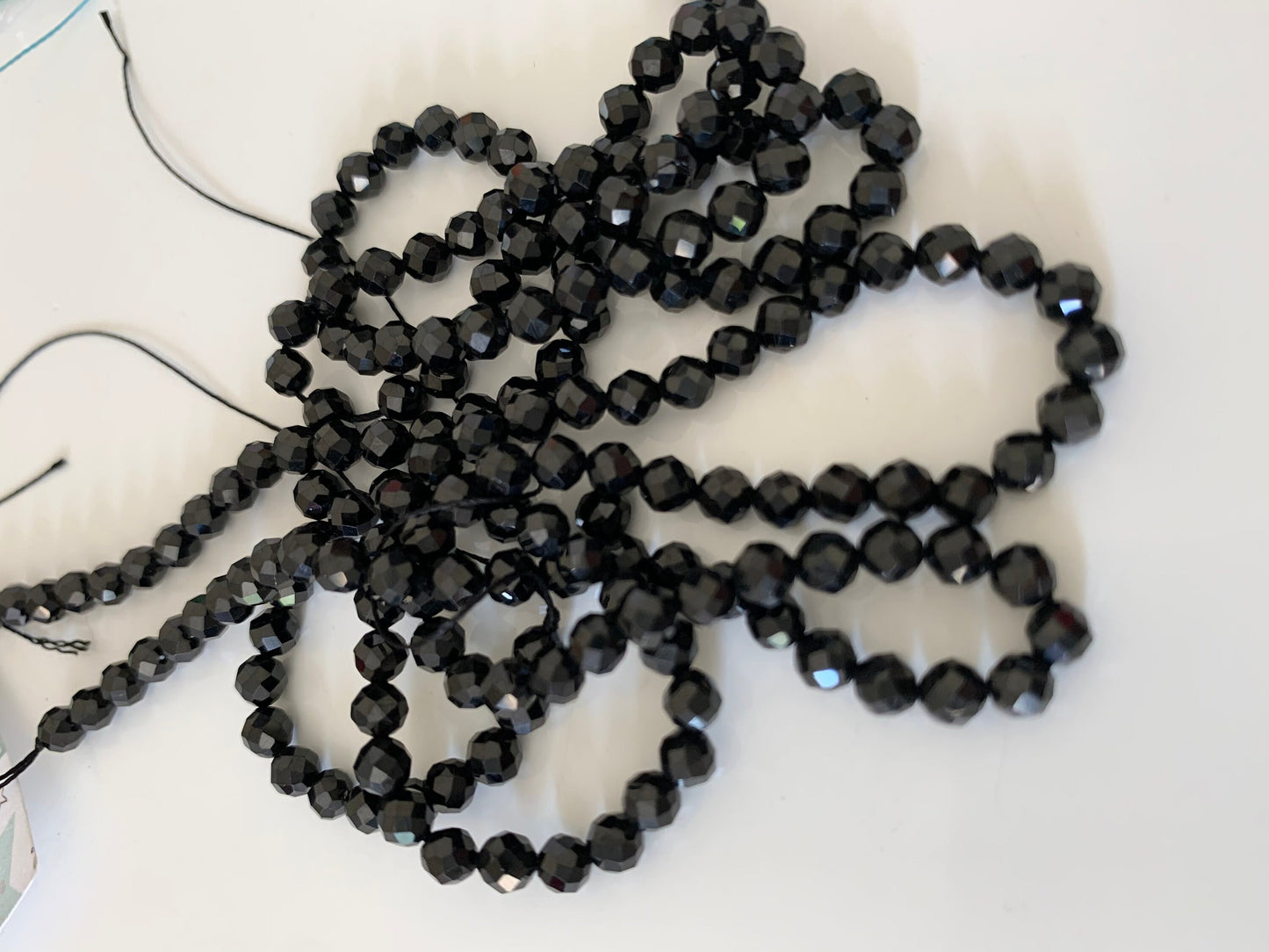 10 Perles 4mm Spinelle noire facettée, pierre naturelle 4 mm, 10 perles Spinelle noire facettes gemme naturelle 4mm