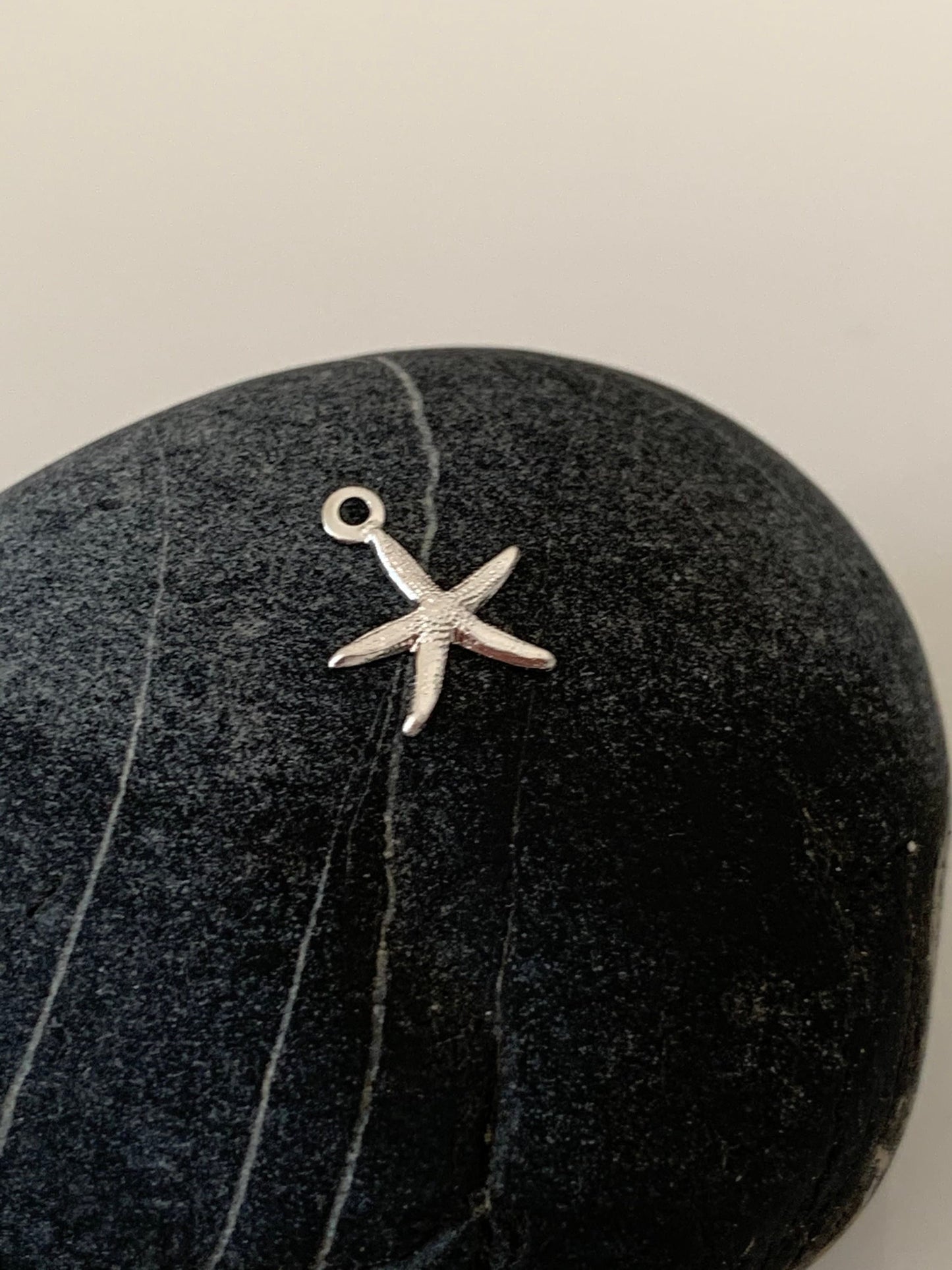 Étoile de mer 11mm plaqué argent 10 microns, étoile mer plaqué argent