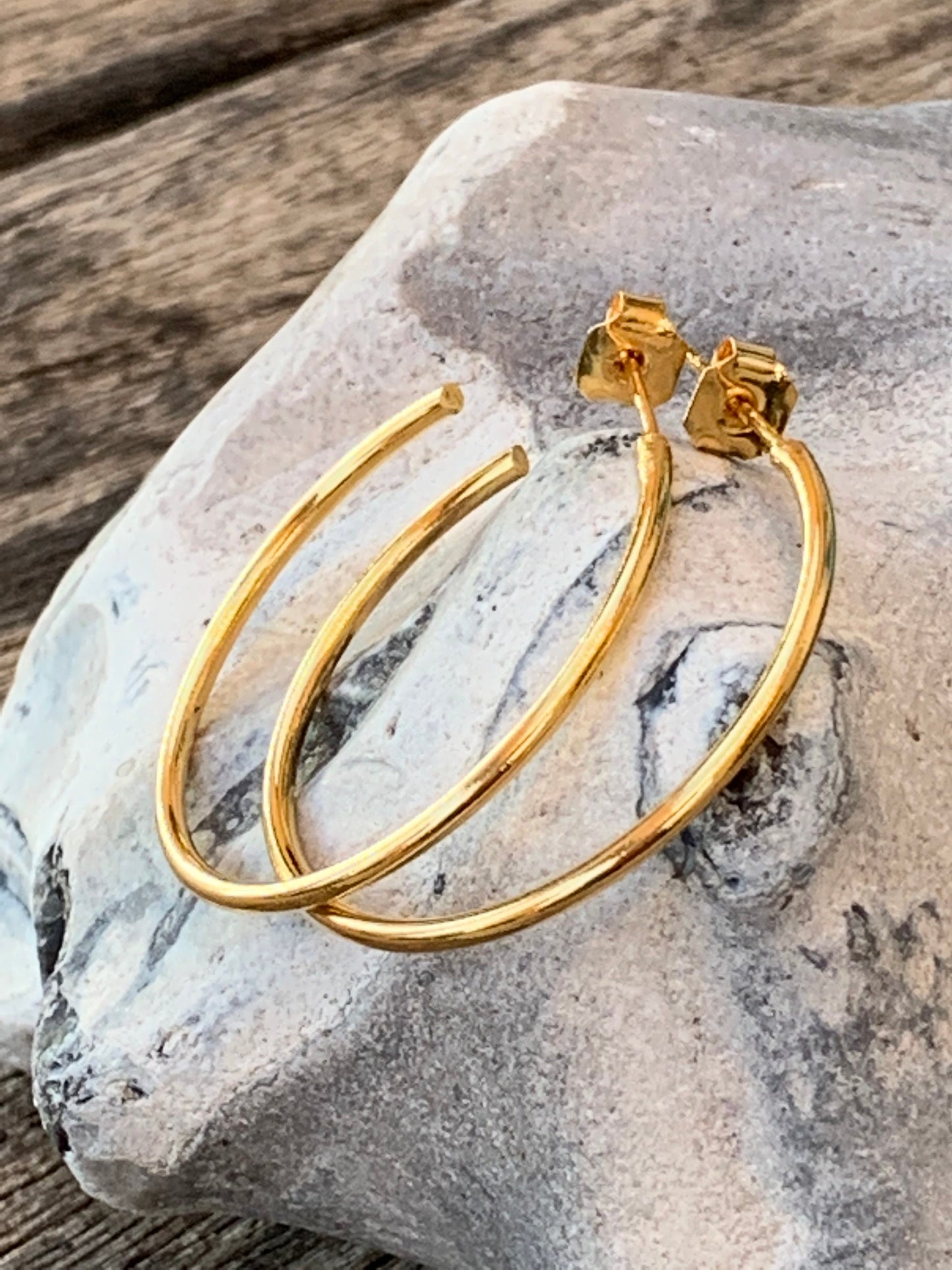 CRÉOLES PLAQUE OR 30 mm 1,3 mm d'épaisseur