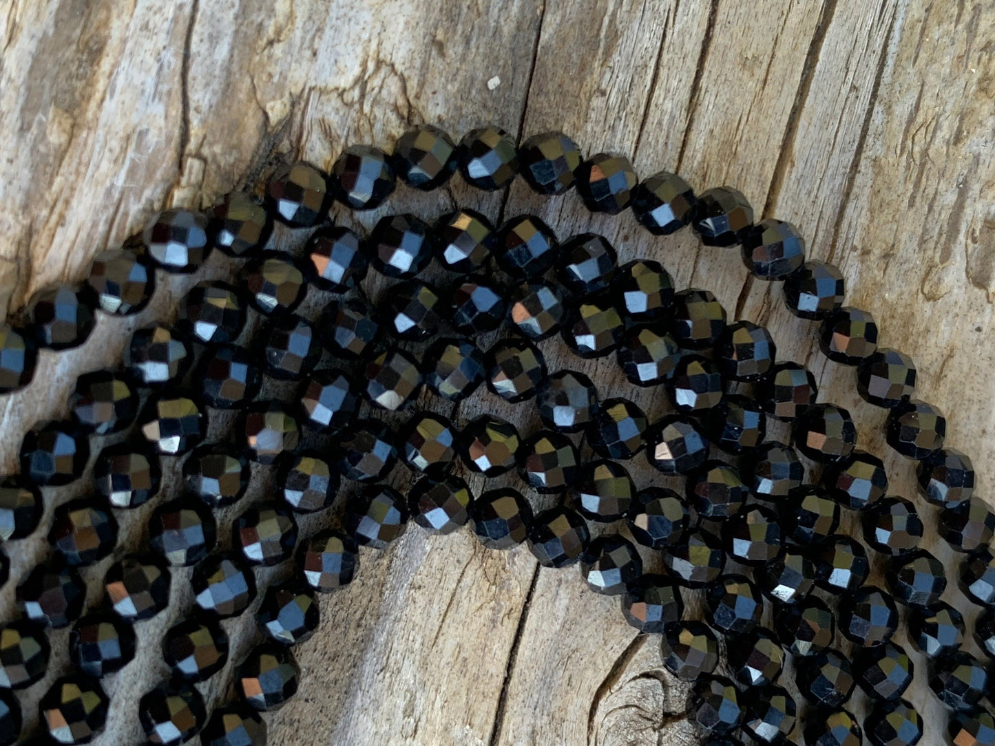 10 Perles 4mm Tourmaline noire facettée, pierre naturelle 4 mm, 10 perles Tourmaline noire facettes gemme naturelle 4mm