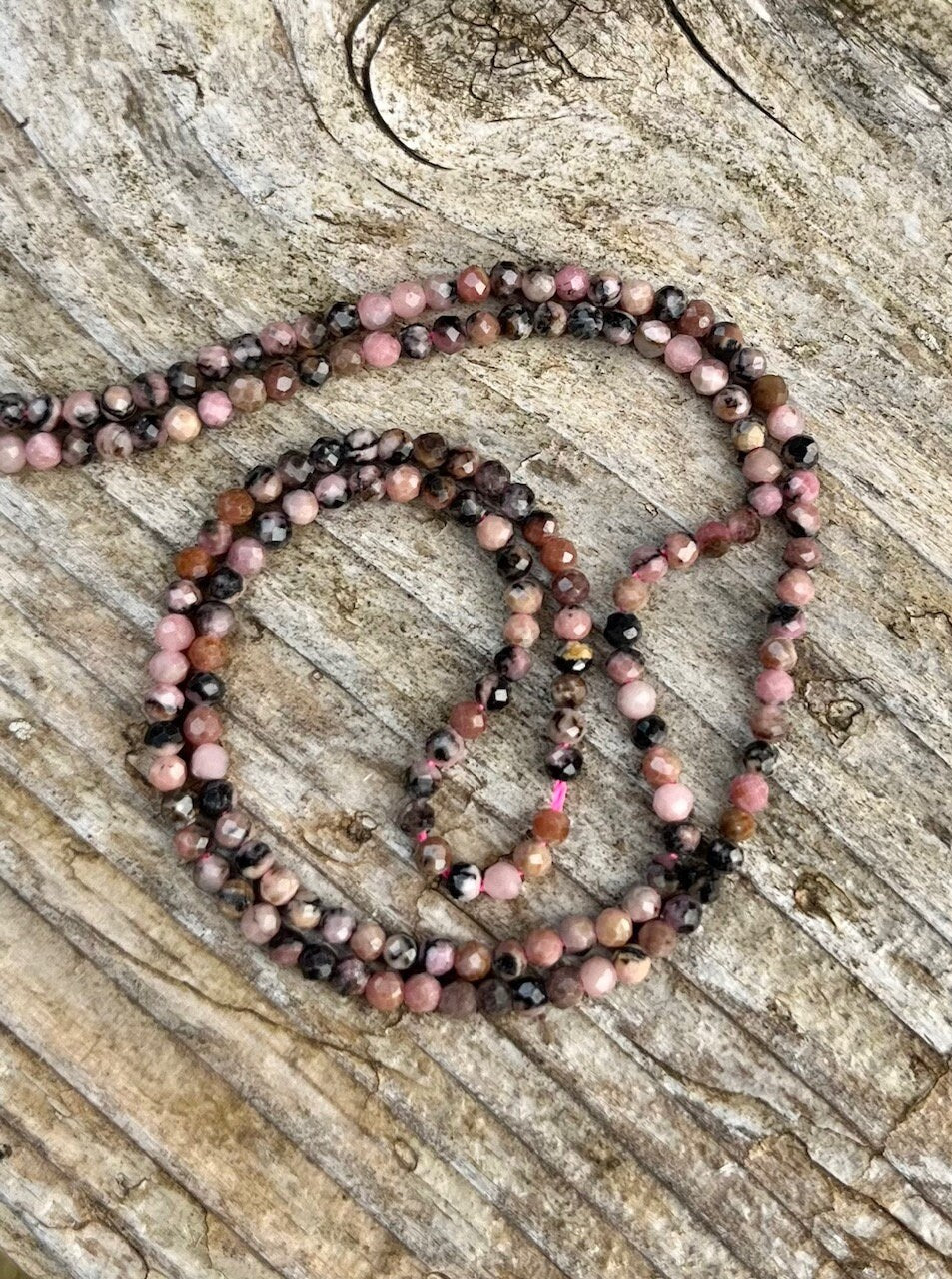 Rhodonite noire d'Inde facettée naturelle, 10 perles Rhodonite Black facette, gemme véritable