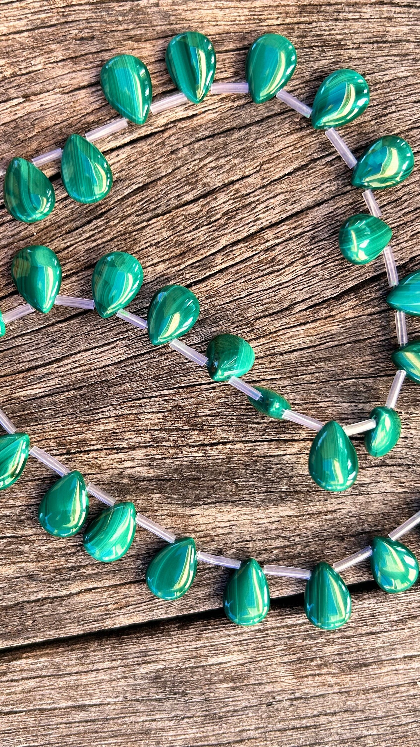 Goutte lisse 10x14mm Malachite, pierre haute qualité naturelle perle naturelle, pendentif malachite