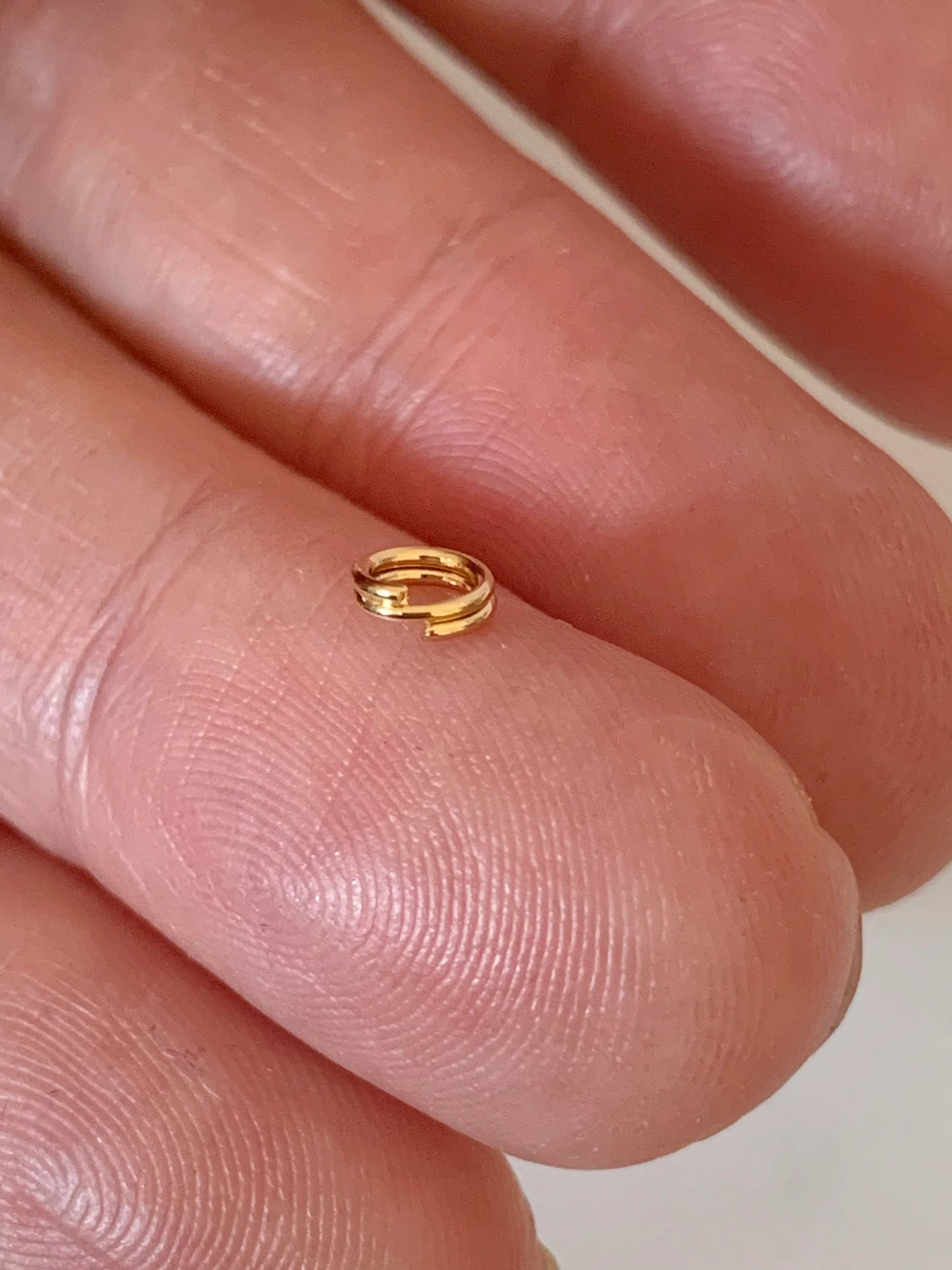 x5 anneaux jonction Double 4mm*0,6mm, brisé 4 mm x 0,6mm en plaqué or 3 microns, anneaux de jonction, anneau brisé, anneaux ouverts