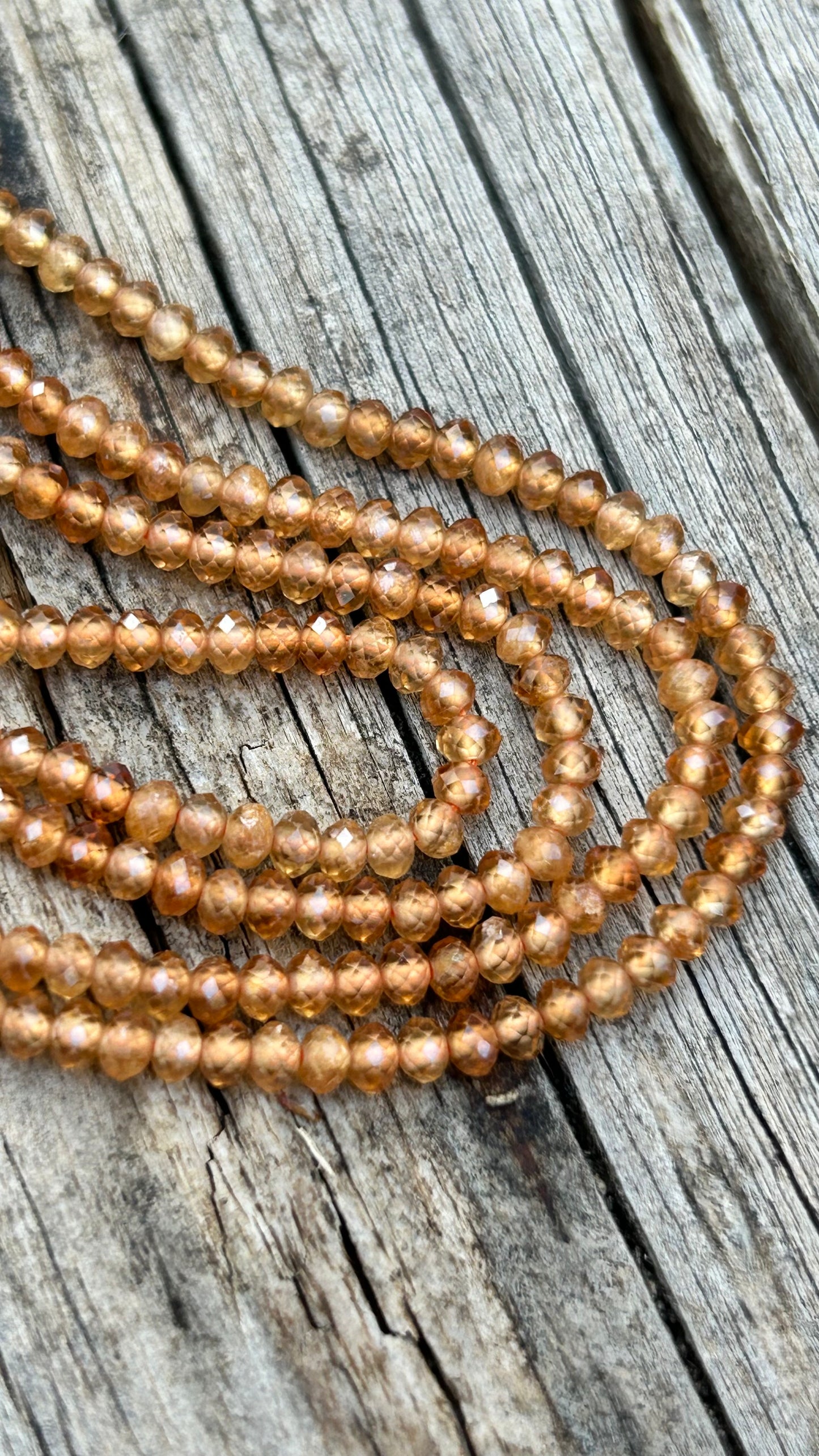 Grenat de Spessatine miel naturel rondelles facettes 2x3mm, pierre naturelle, 10 perles de grenat miel facettées gemme naturelle 2 x 3mm