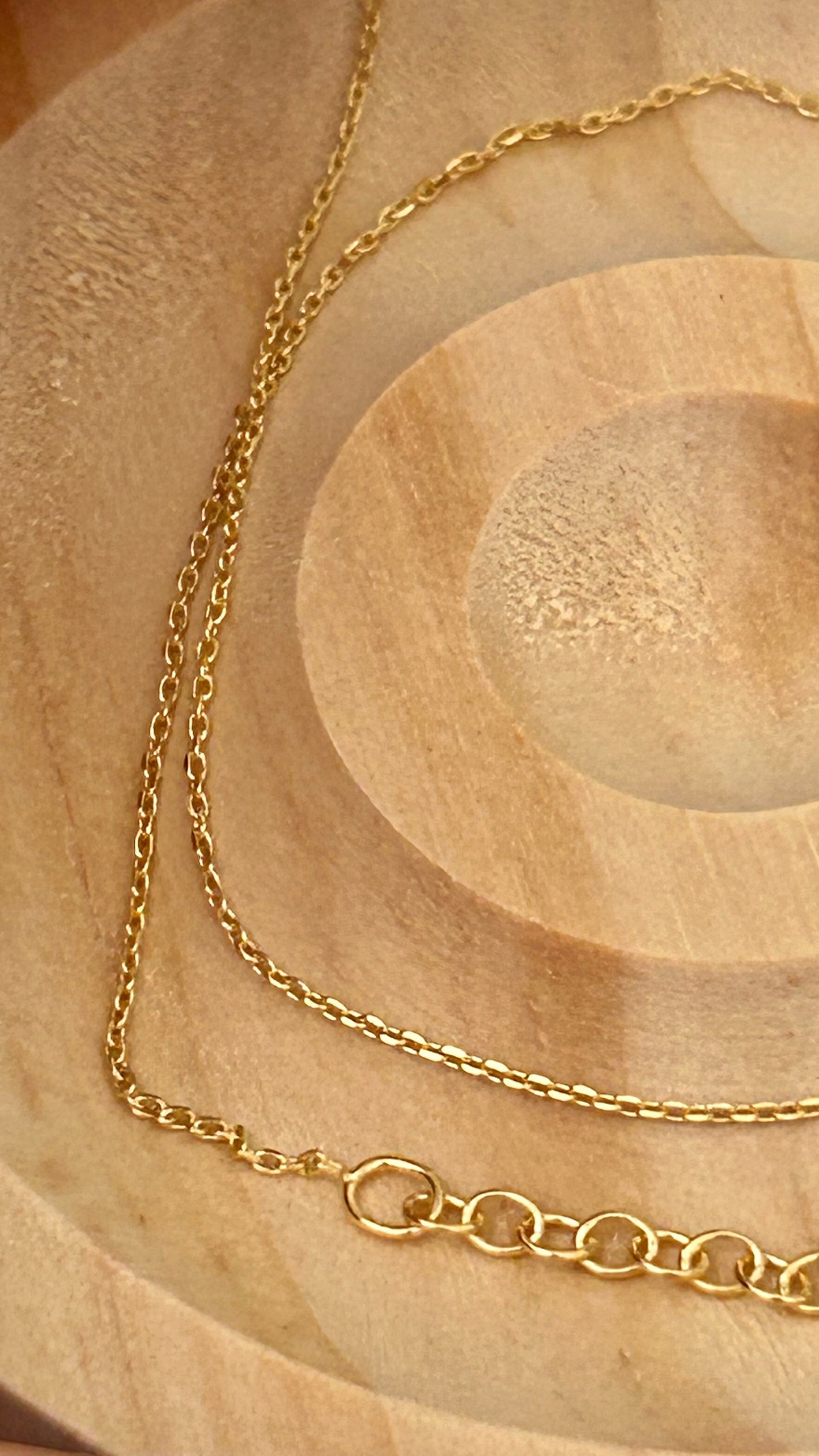 Chaîne forçat avec fermoir ressort argent 925 + plaqué or 24 carats collier vermeil