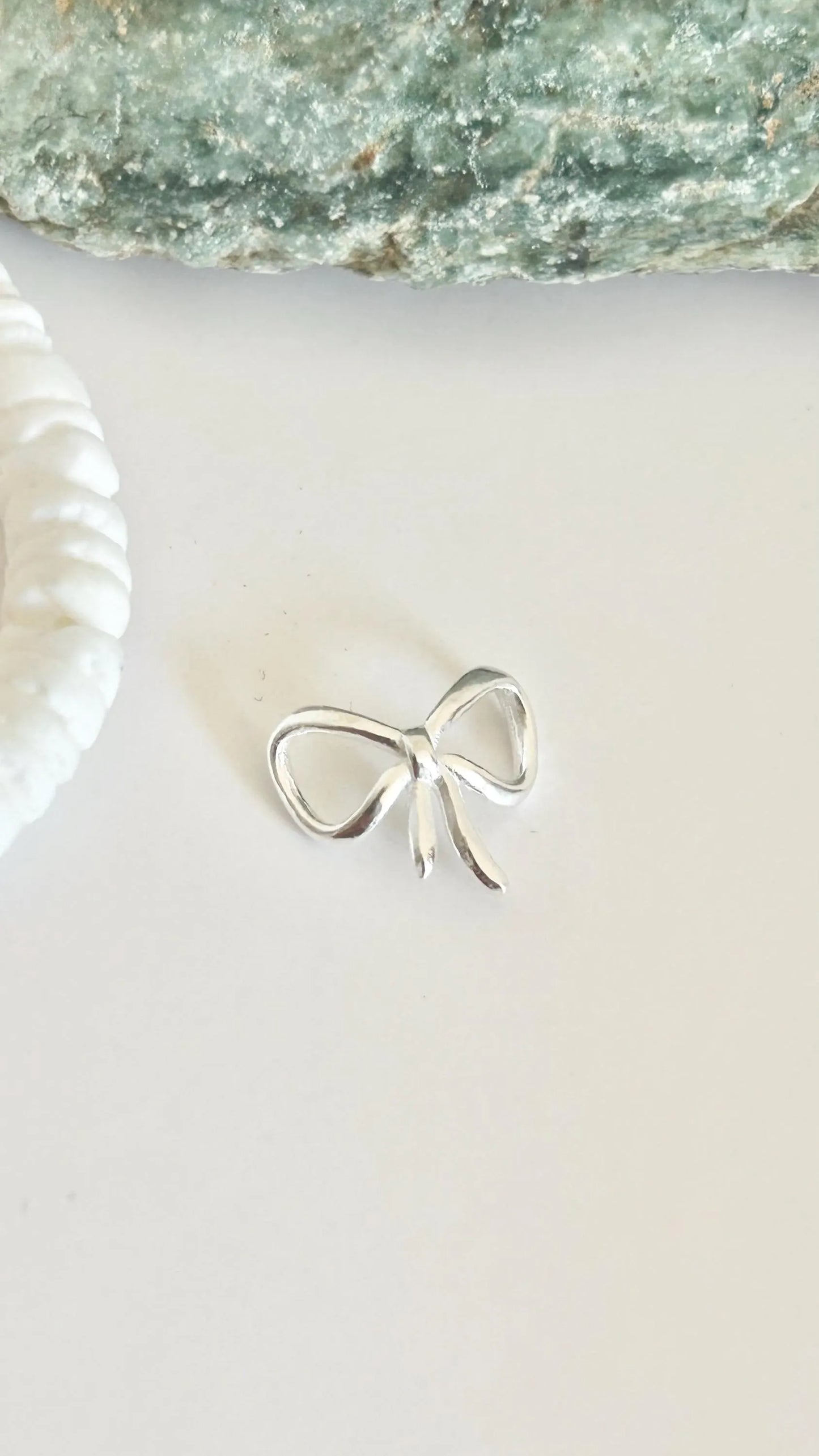 Noeud courbe 12x1mm en argent massif 925/1000, pendentif noeud, intercalaire féminin argenté, Intercalaire estampillé 925