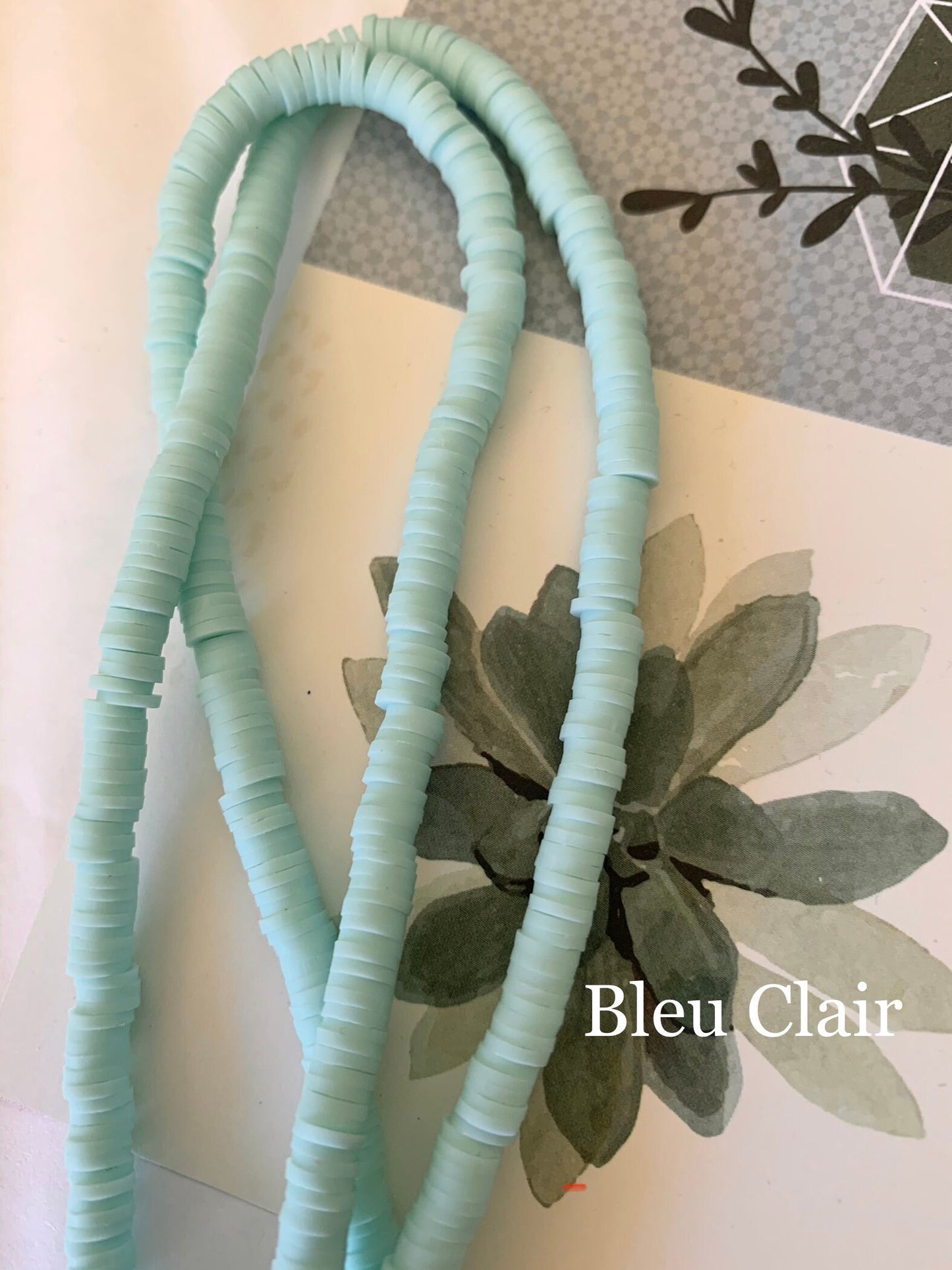 Heishi 100 perles 5 x 1mm plat rond heishi, Katsuki, perles, rondelles, intercalaire, collier surfeur, polymère, collier coquillage