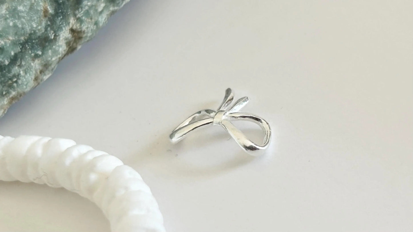 Noeud courbe 12x1mm en argent massif 925/1000, pendentif noeud, intercalaire féminin argenté, Intercalaire estampillé 925
