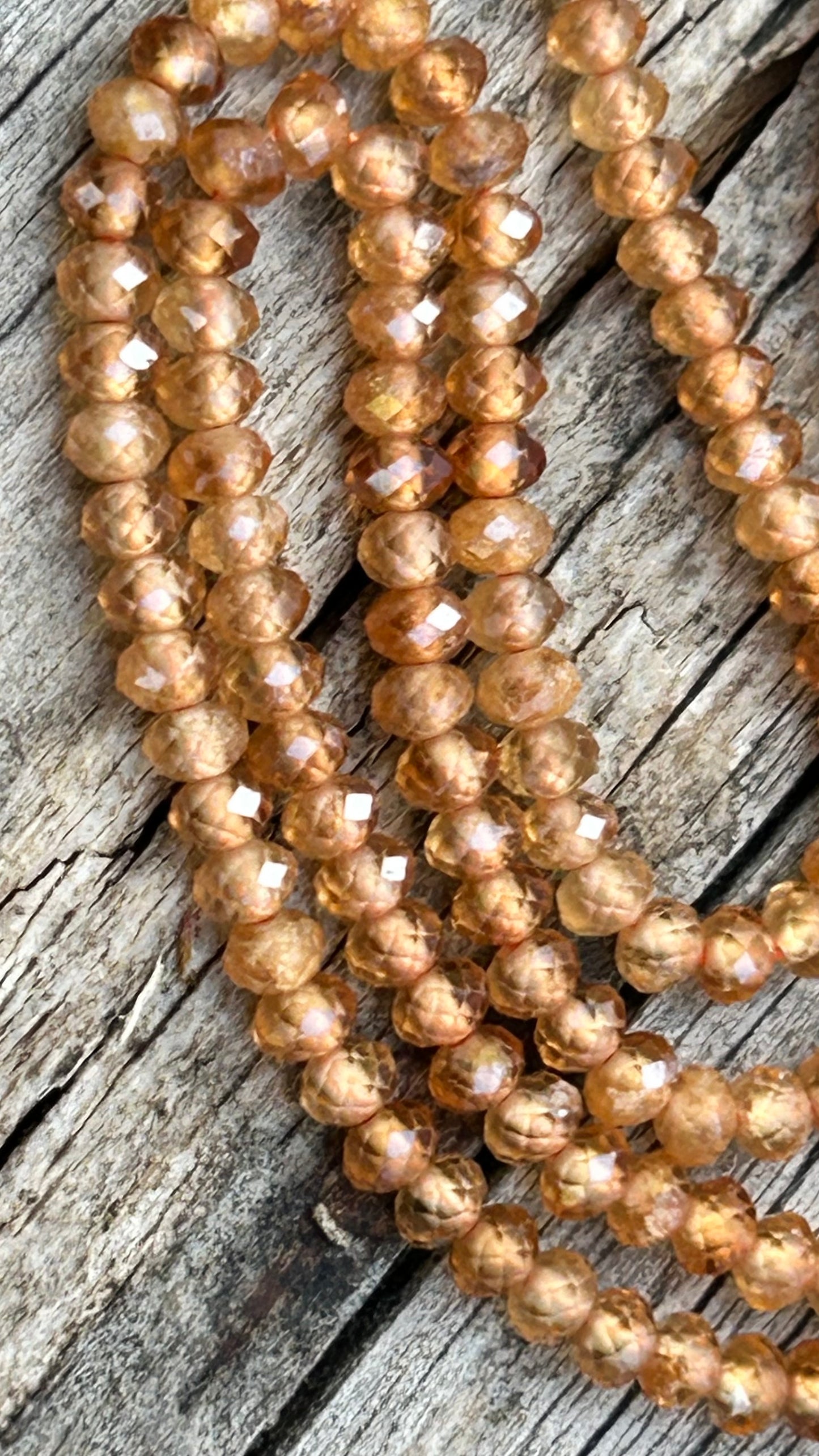 Grenat de Spessatine miel naturel rondelles facettes 2x3mm, pierre naturelle, 10 perles de grenat miel facettées gemme naturelle 2 x 3mm