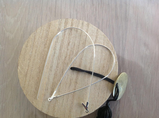 1 Paire de Créoles Goutte Plaqué Argent 6cm