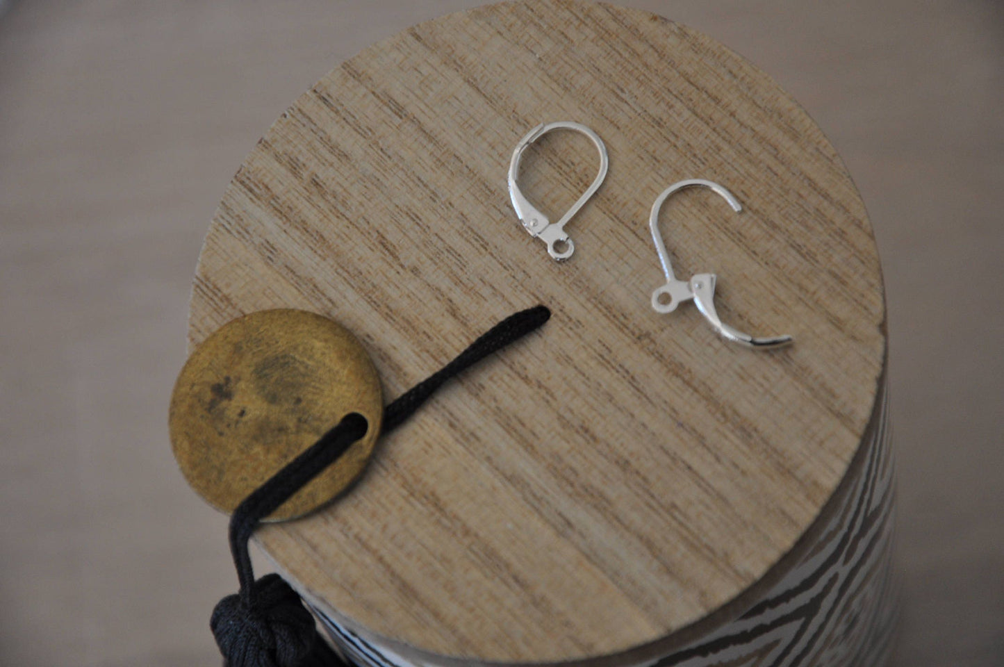 Lot de 10 boucles d'oreilles dormeuses plaqué argent 925 15 mm