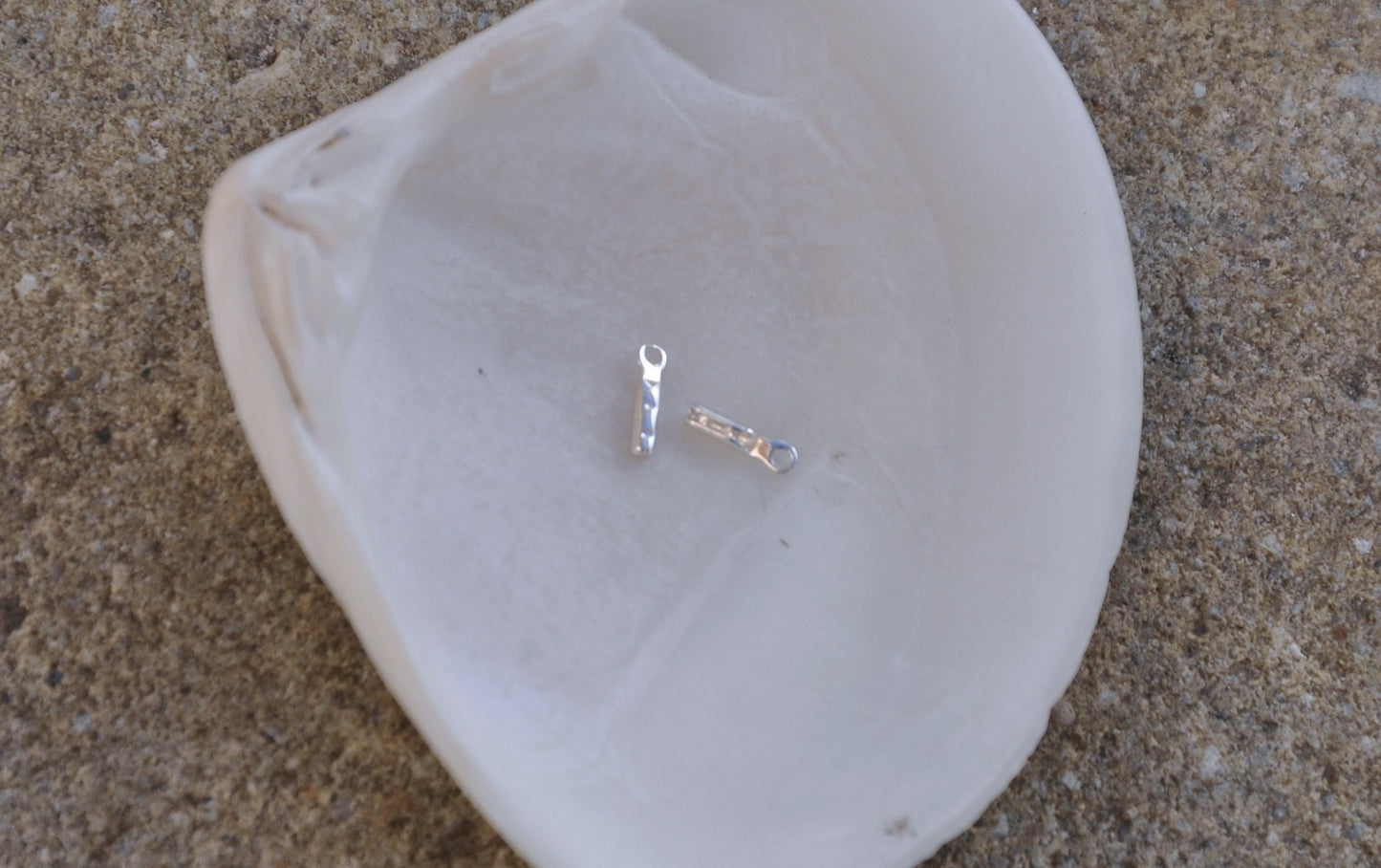 Lot de 2 Embouts de chaîne très fine - MIYUKI, Trou 0,5 mm Argent 925