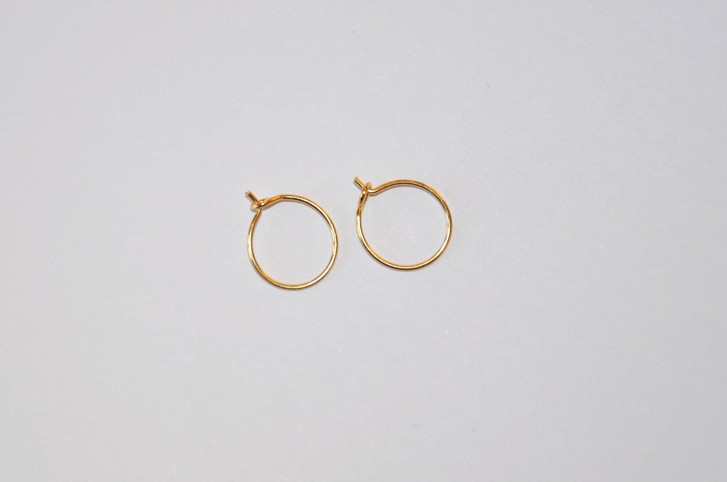 CRÉOLES PLAQUE OR 12 mm 1 micron, anneaux dorés, paire boucles d’oreilles or