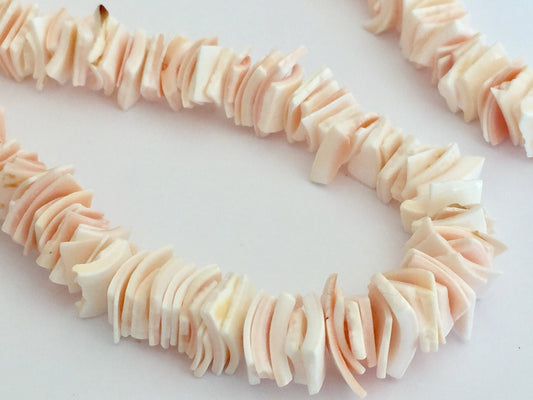 50 Rondelles Coquillages du Pacifique pink 1-2 x 8mm - morceaux coquillages naturels