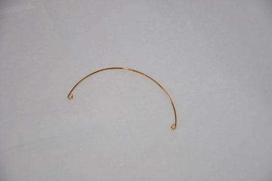 24K Demi jonc fil rond 6,9 cm Plaqué or