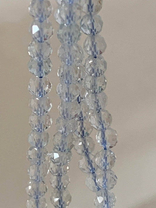 Topaze 4/4,2 mm facettée, 10 perles facettes gemme naturelle 4mm, TOPAZE pierre naturelle