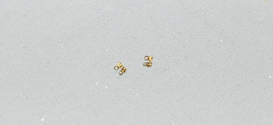 Lot de 2 Embouts de chaîne billes, ou billes facettée 0,8 mm plaqué or